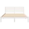 vidaXL Bed Frame with Headboard White 140 x 200 cm Solid Pine Wood