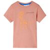 vidaXL Kids' T-shirt with Short Sleeves Light Orange 128