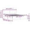 vidaXL Bed Frame with LED without Mattress Brown Oak 160x200 cm