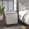 vidaXL Bed Cabinets with Metal Legs Concrete Grey 40x30x50 cm