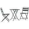 vidaXL Garden Bistro Set 3 pcs Anthracite Steel