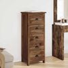 vidaXL Chest of Drawers Brown 45 x 35 x 110 cm Solid Teak Wood