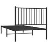 vidaXL Metal Bed Frame without Mattress with Headboard Black 90x190cm