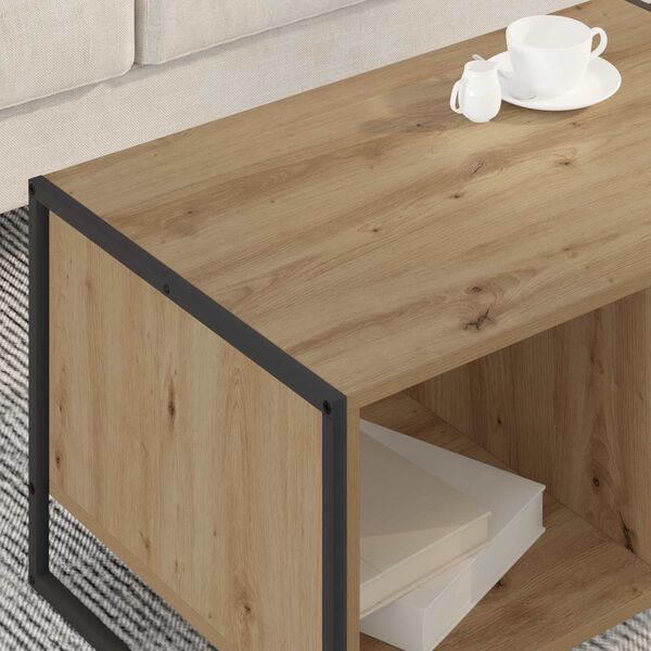 vidaXL Coffee Table Artisian Oak 80 x 50 x 40 cm Engineered Wood