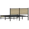 vidaXL Metal Bed Frame without Mattress Sonoma Oak 140x200 cm