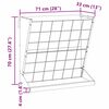 vidaXL Hay Feeder Black 71 x 33 x 70 cm Cold-Rolled Steel