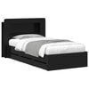 vidaXL Bed Frame with Storage Black 100 x 200 cm Engineered Wood