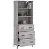 vidaXL Highboard Grey Sonoma 69.5x34x180 cm Engineered Wood