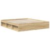 vidaXL Bed Frame with Headboard Sonoma 180 x 200 cm Solid Pine Wood