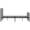 vidaXL Metal Bed Frame without Mattress with Footboard Black 150x200cm