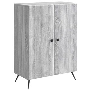 vidaXL Sideboard Grey Sonoma 66 x 34.5 x 90 cm Engineered Wood