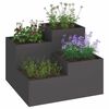 vidaXL Garden Planter Black 100 x 100 x 60 cm Steel