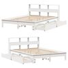 vidaXL Bookcase Bed without Mattress White 135x190 cm Double Solid Wood Pine