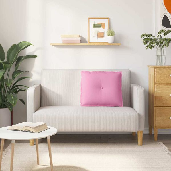 vidaXL Back Pillow Pink 60 x 19 x 50 cm Fabric