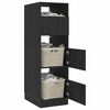 vidaXL Laundry Cabinet Black Oak 50 x 68 x 162 cm Engineered wood