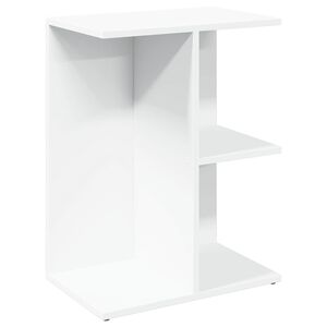 vidaXL Bedside Table White 46.5x29x61 cm Engineered Wood