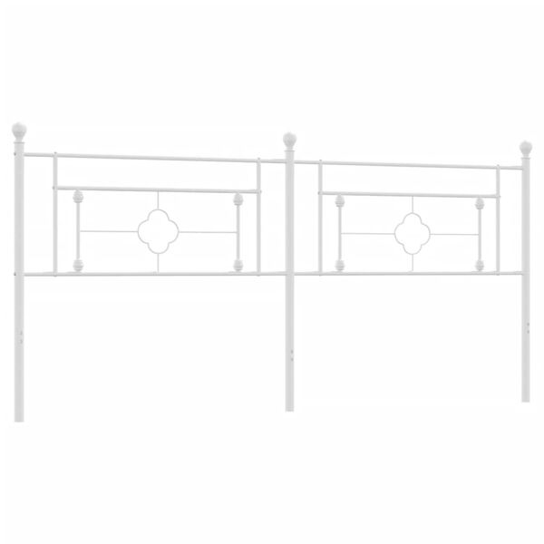 vidaXL Metal Replace Headboard White 200 cm