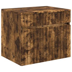 vidaXL Wall-mounted Bathroom Cabinet Smoked Oak 59 x 44.5 x 50 cm
