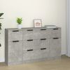 vidaXL 3 Piece Sideboard Set Concrete Grey Engineered Wood