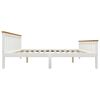 vidaXL Bed Frame without Mattress White Solid Pine Wood 160x200 cm