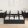 vidaXL Storage Bed Frame Black Oak 150 x 200 cm Engineered Wood
