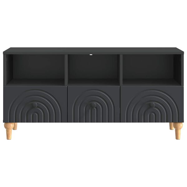 vidaXL TV Cabinet Black 102 x 34.5 x 50 cm Engineered Wood