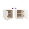 vidaXL Bedside Cabinets 2 pcs White 40x34x45 cm Solid Wood Pine