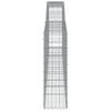 vidaXL Arched Gabion Baskets 8 pcs 400x30x100/120 cm Galvanised Iron