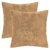 vidaXL Cushion Cover 2 pcs HEERLEN Taupe 45 x 45 cm Faux Rabbit Fur