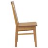 vidaXL Dining Chair 2 pcs Natural Solid Rubber Wood
