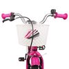vidaXL Kids Bike 18'' for 5-7 Years Old Dark Pink