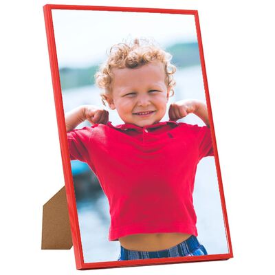 vidaXL Photo Frames Collage 3 pcs for Wall or Table Red 15x21cm MDF