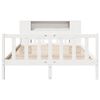 vidaXL Bookcase Bed without Mattress White 150x200 cm King Size Solid Wood Pine