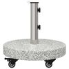vidaXL Parasol Base Grey 45 x 45 x 45 cm Granite and Stainless Steel