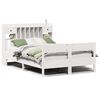 vidaXL Bookcase Bed without Mattress White 135x190cm Solid Wood Pine