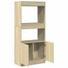vidaXL Highboard Sonoma Oak 63x33x140 cm Engineered Wood