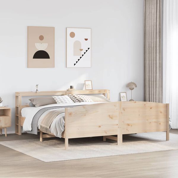 vidaXL Bed Frame without Mattress 200x200 cm Solid Wood Pine