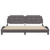 vidaXL Bed Frame without Mattress "Zadar" Grey 200x200 cm Faux Leather