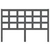 vidaXL Bed Headboard Grey 145.5x4x100 cm Solid Wood Pine