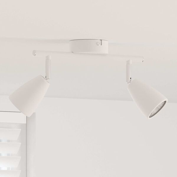 vidaXL Ceiling Spotlight with Spotlights White 25.5 x 8 x 16 cm Metal