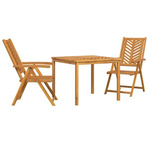 vidaXL Garden Dining Set 3 pcs Brown Solid Acacia Wood