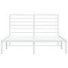 vidaXL Metal Bed Frame without Mattress with Headboard White 120x200cm