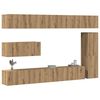 vidaXL 7 Piece TV Cabinet Set Wall-mounted Artisan Oak Engineered Wood