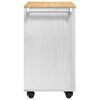 vidaXL Kitchen Trolley FLORO White 72.5 x 45 x 80 cm Solid Pine Wood