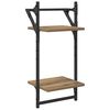 vidaXL Wall Shelf Set with Shelf 6 pcs Artisan Oak 100 x 25 x 30 cm