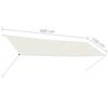 vidaXL Retractable Awning 400x150 cm Cream