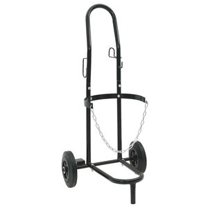 vidaXL Hand Trolley Black and Red 49 x 49 x 101 cm Steel