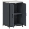 vidaXL Kitchen Storage with Shelf Anthracite 60 x 50 x 92 cm Steel