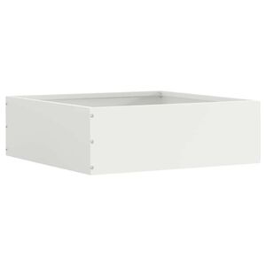 vidaXL Lawn Edging 40 x 40 x 13 cm Steel White