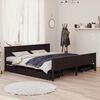 vidaXL Bed Frame without Mattress Dark Brown 200x200 cm Solid Wood